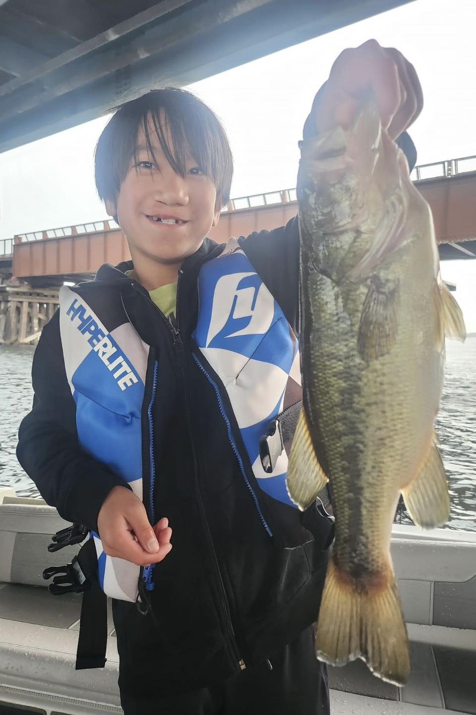 Large bass caught while fishing in Spring Park MN