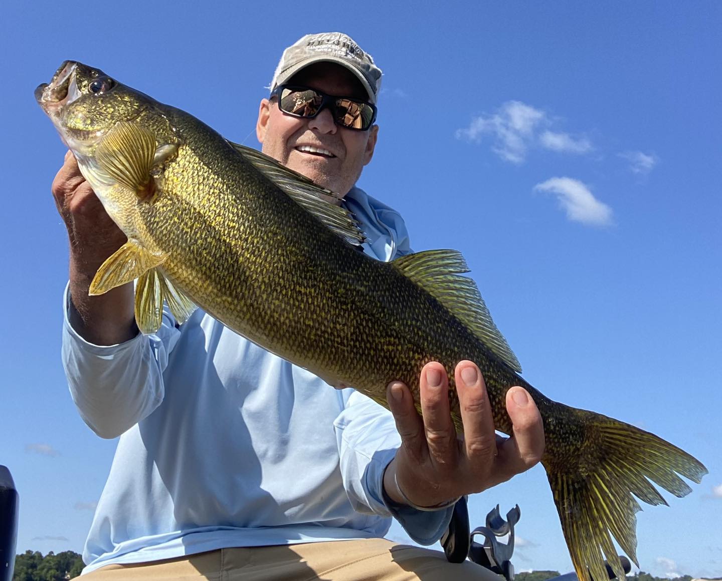 Walleye catch displayed on fishing boat in Spring Park MN