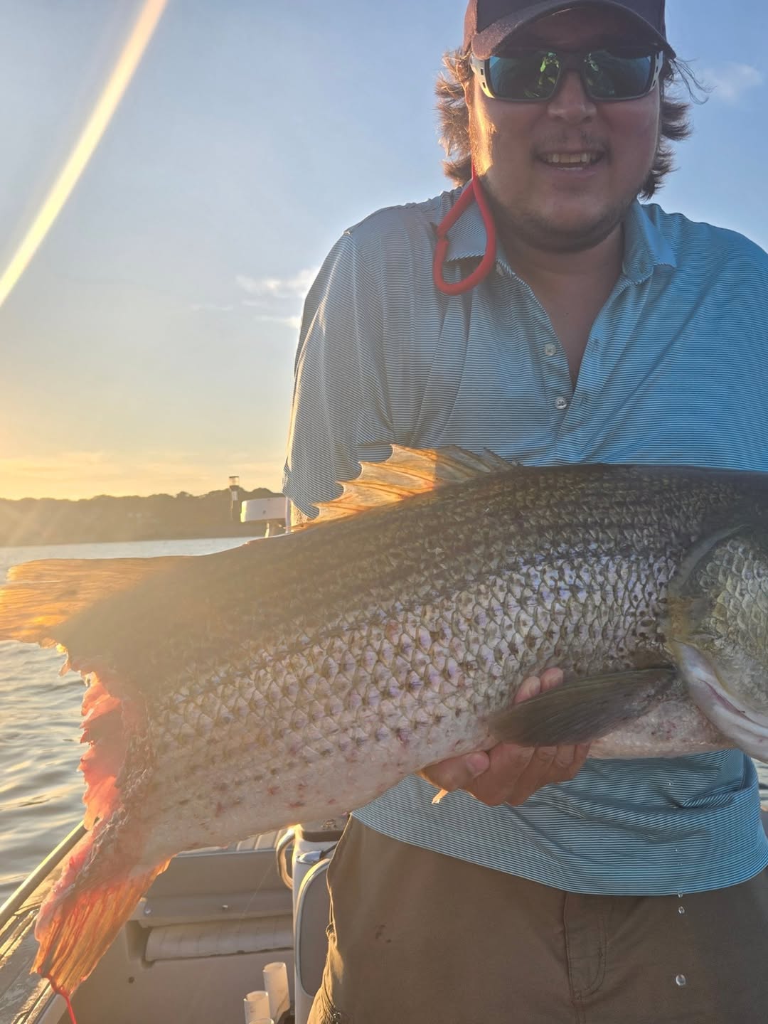 A person fishing in Connecticut