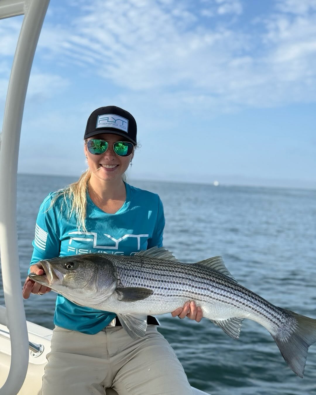 Striped bass caught in CT while fishing