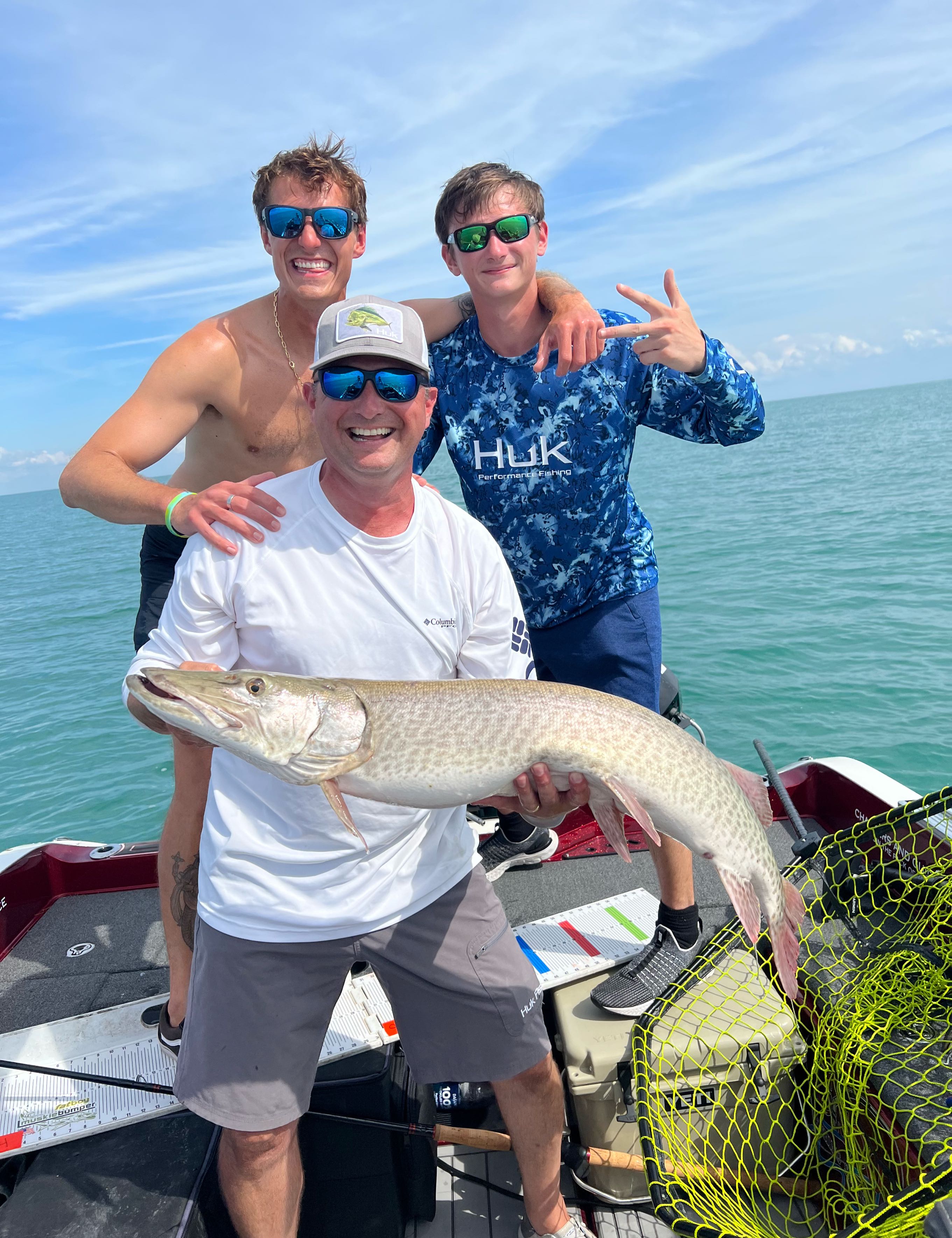 Muskellunge fish caught while fishing in MI