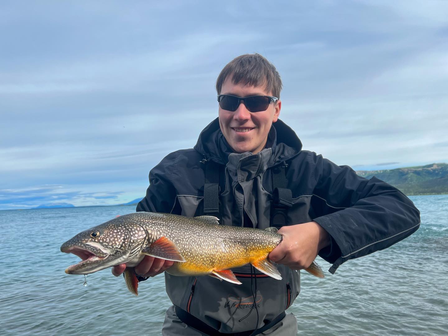 17-inch lake trout caught while fishing in Alaska