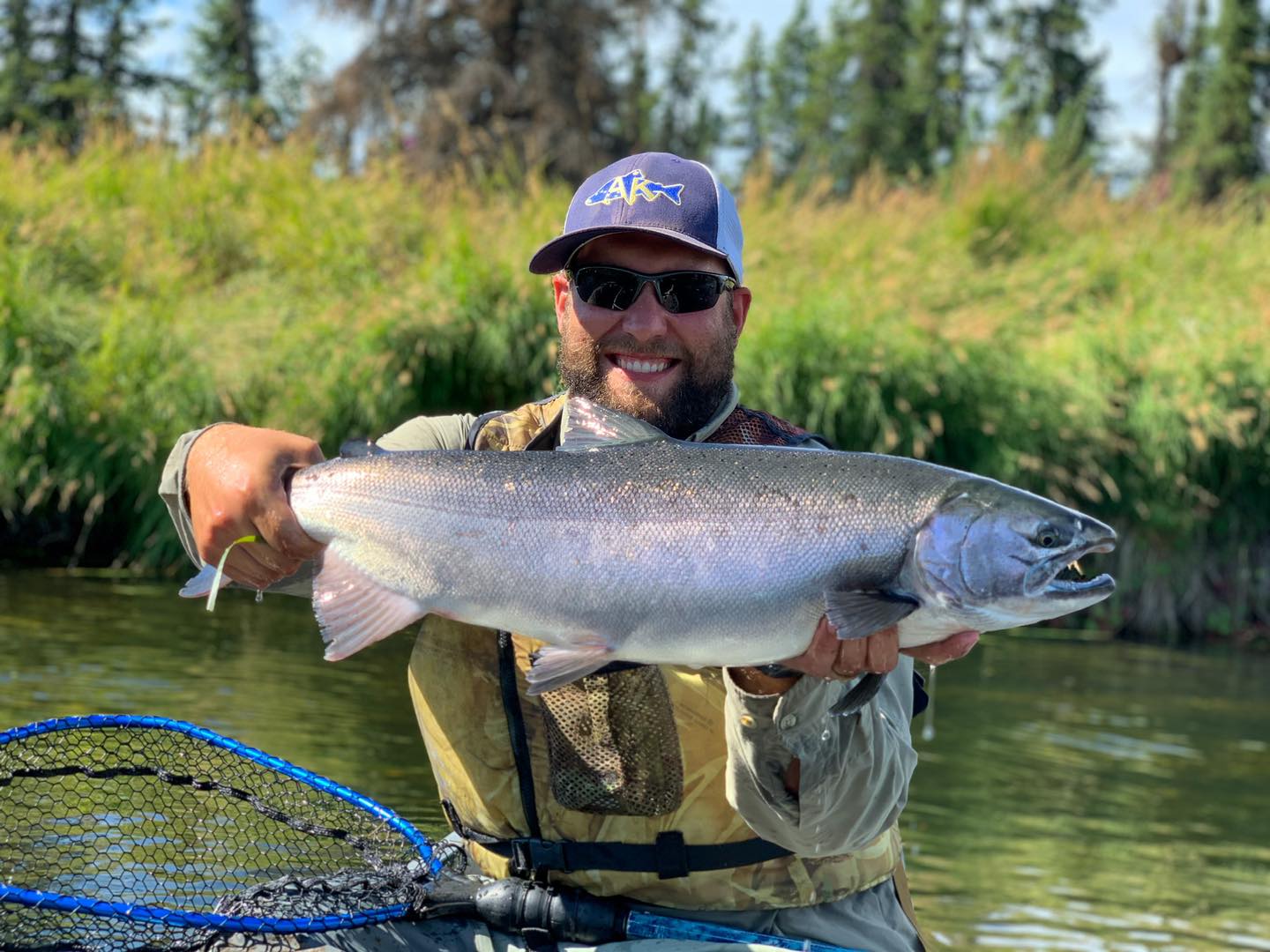 Coho salmon caught while fishing in Soldotna