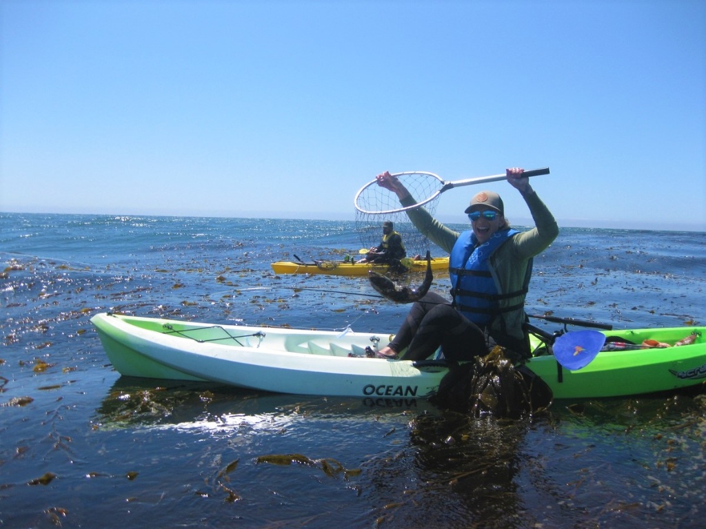 Person hunting for fish at Pismo Beach
