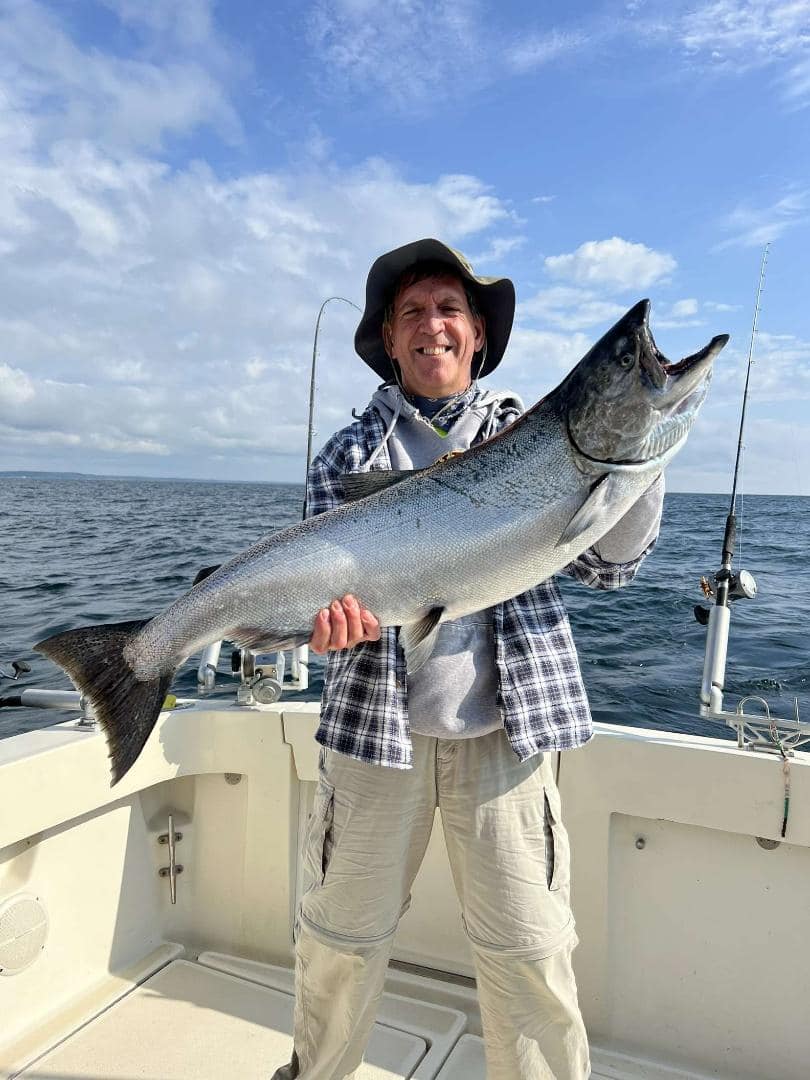 Chinook Salmon caught fishing in WI