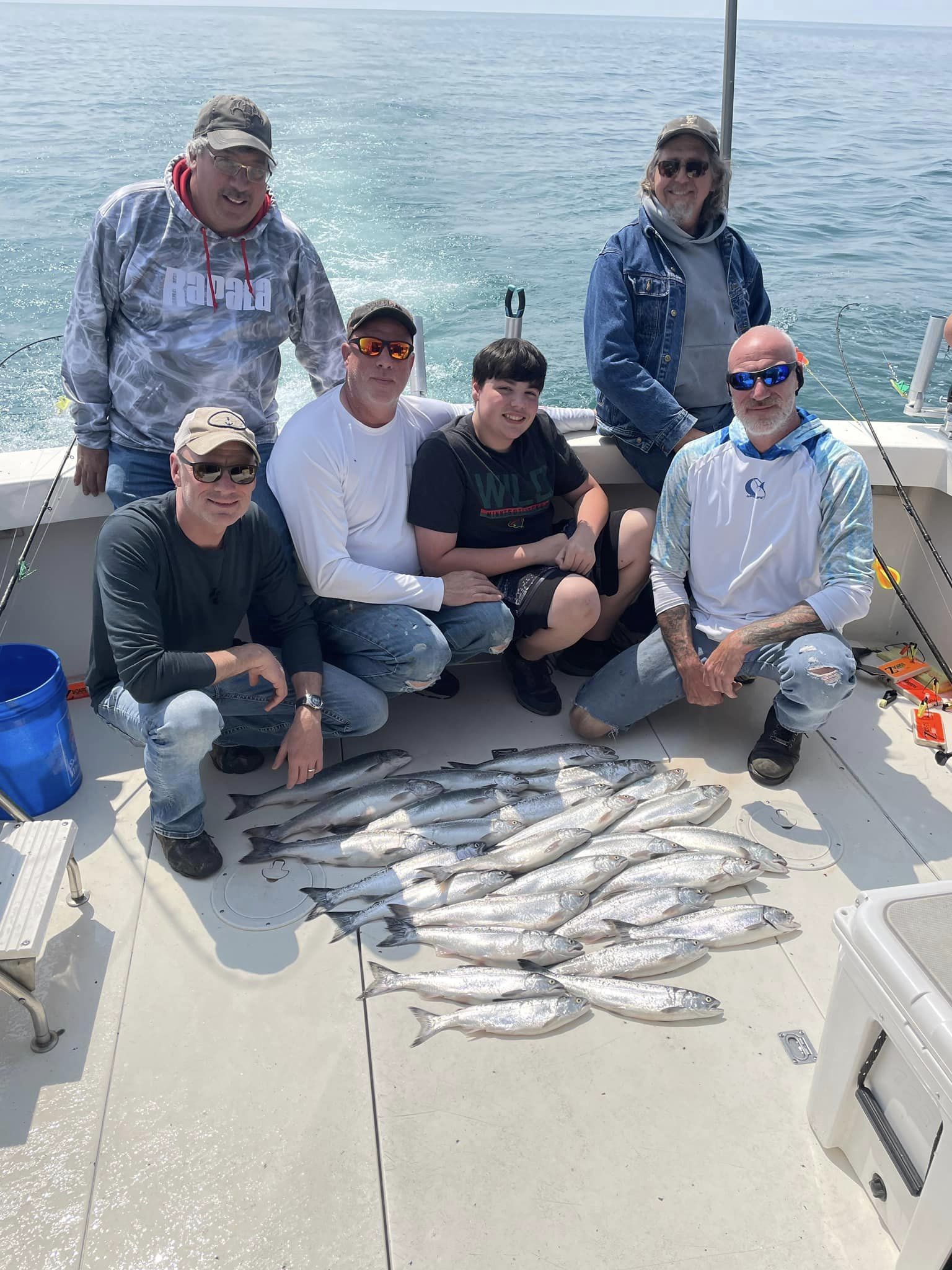 6 people fishing in Wisconsin