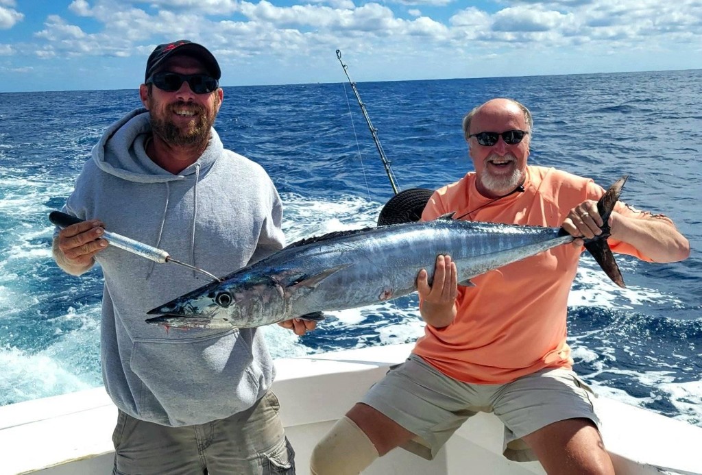 Two anglers with a big 28-inch catch in North Carolina