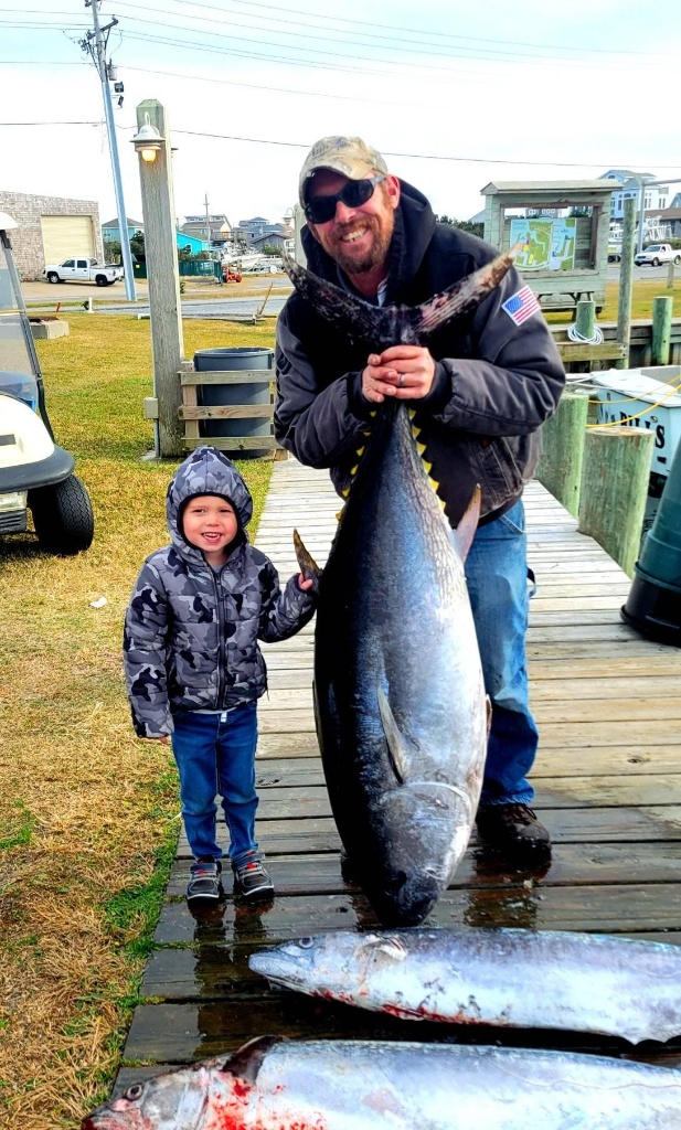 Two Blackfin Tuna fish caught in Hatteras
