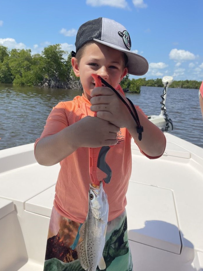 Spotted weakfish caught in Everglades City, Florida