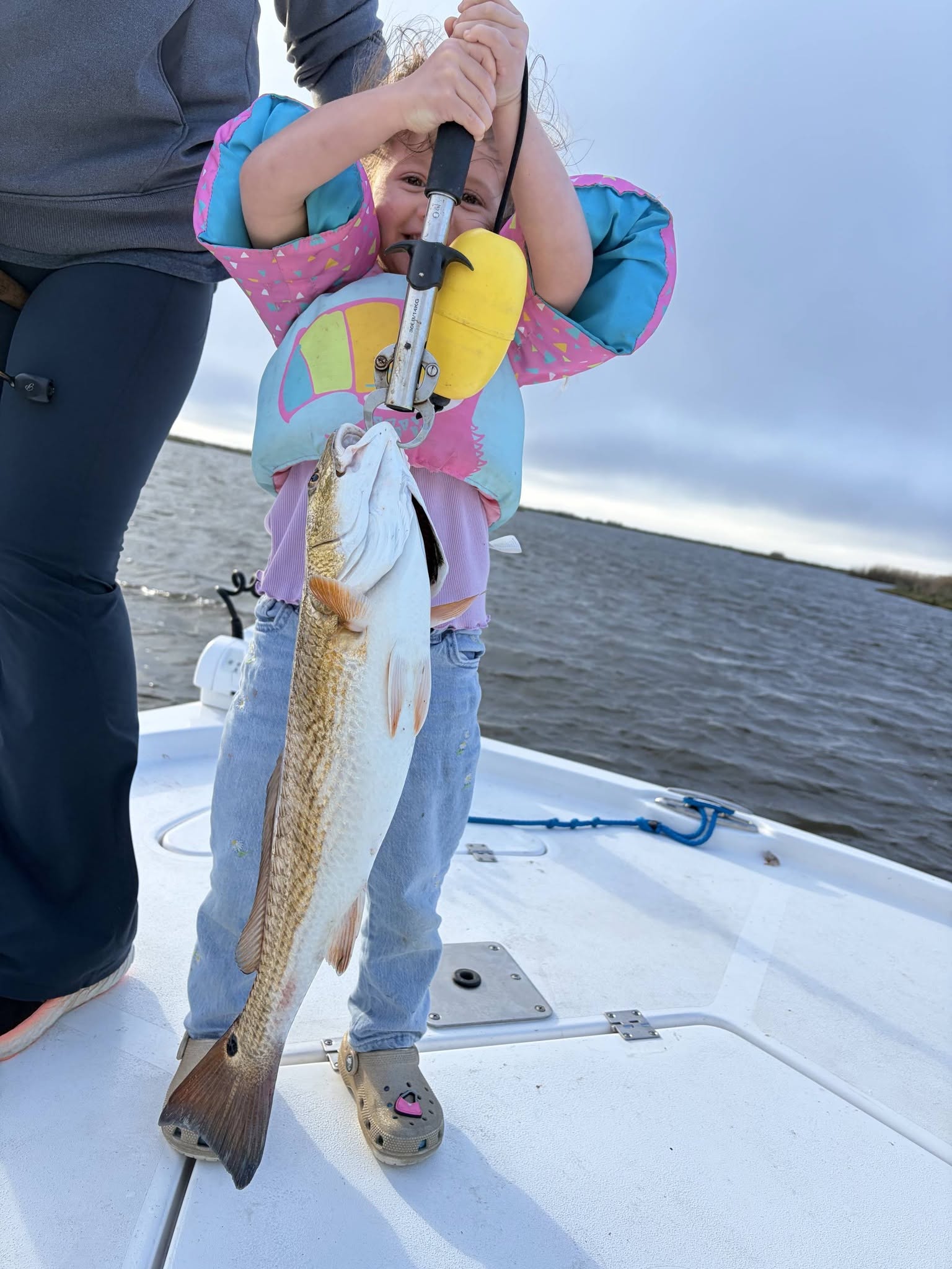 Large redfish caught while fishing in Hopedale Louisiana