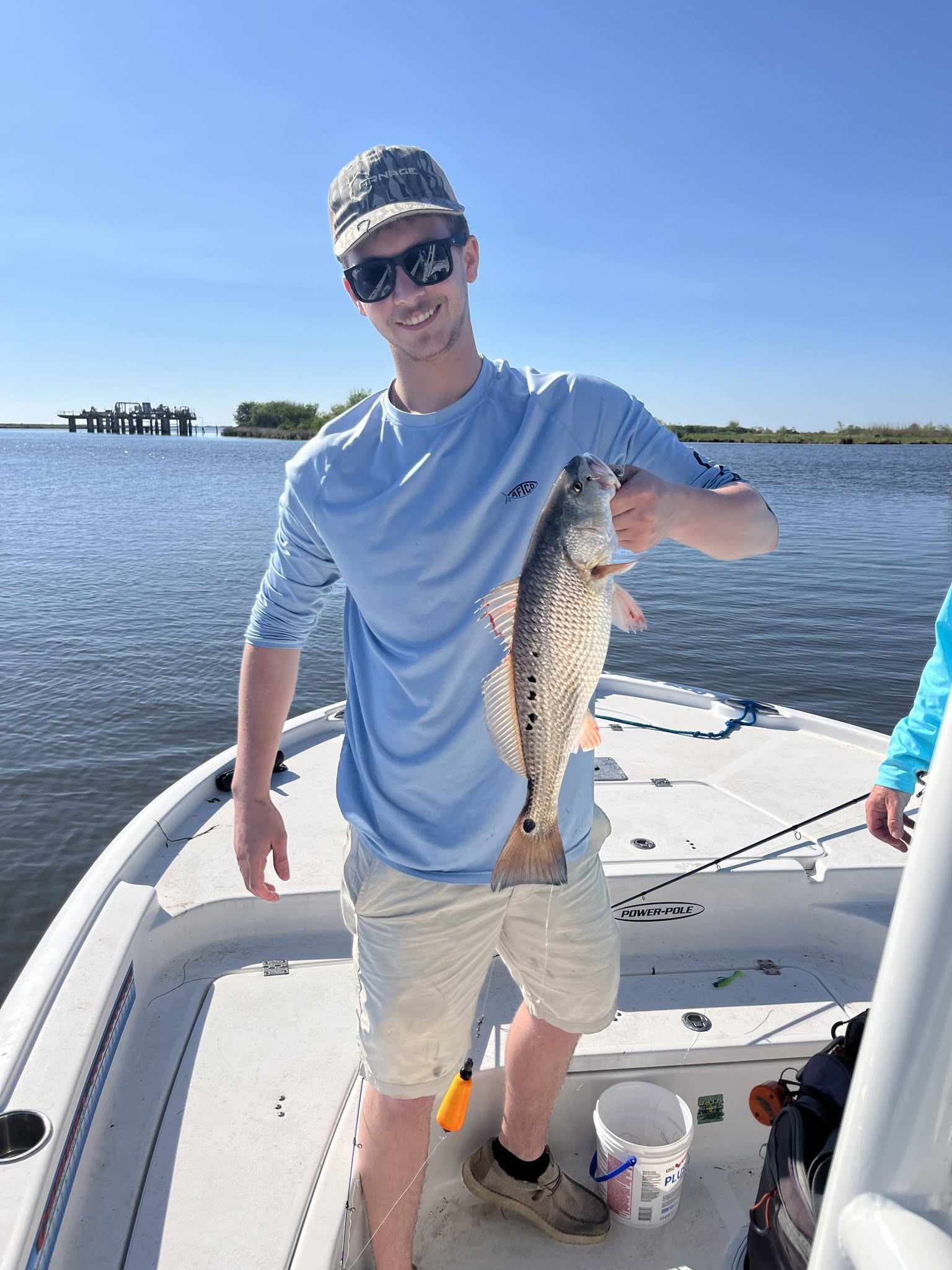 Redfish caught while fishing in Hopedale Louisiana on boat