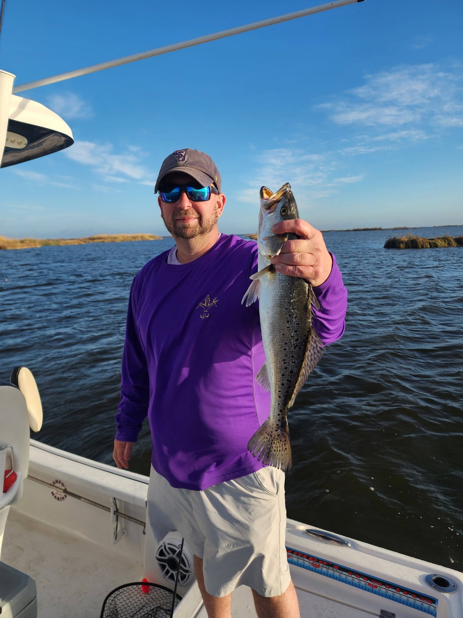 Speckled trout caught while fishing in Hopedale Louisiana