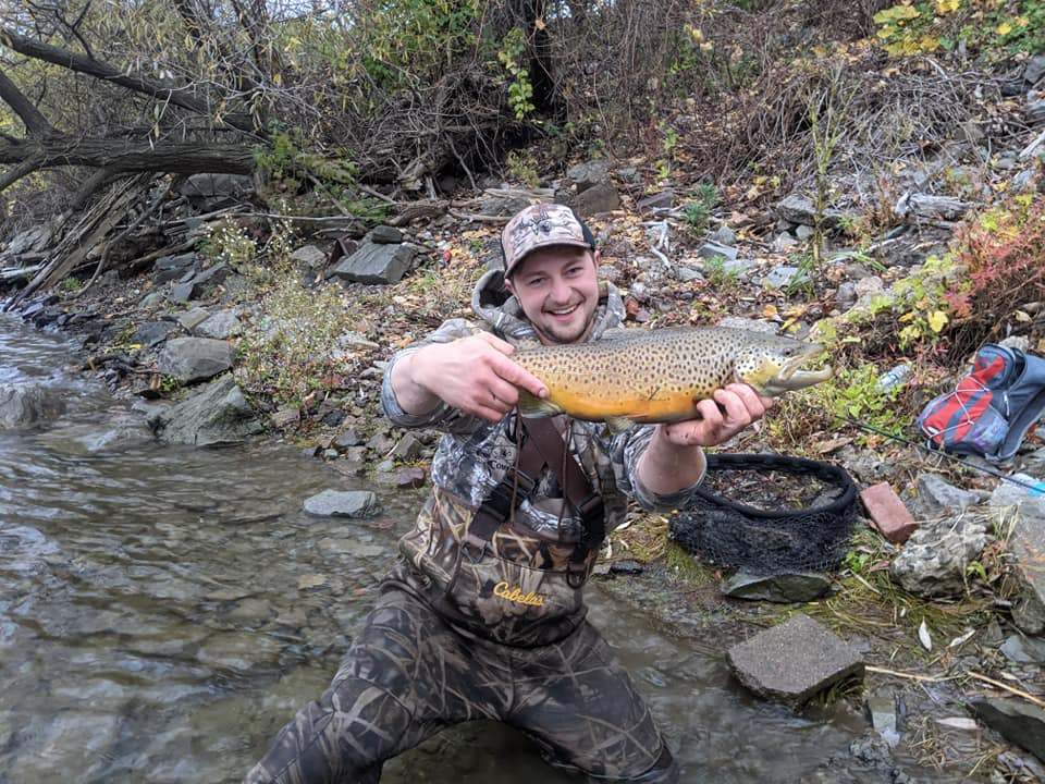 Photograph of a Sea Trout measuring 16 inches, caught in Pulaski