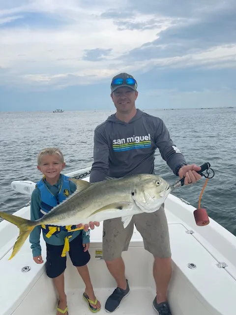 Crevalle Jack, a 31-inch fish, caught during a fishing tour in Port Bolivar