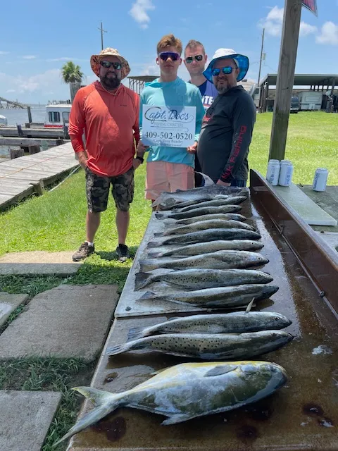 Two great white sharks, fishing tour in TX