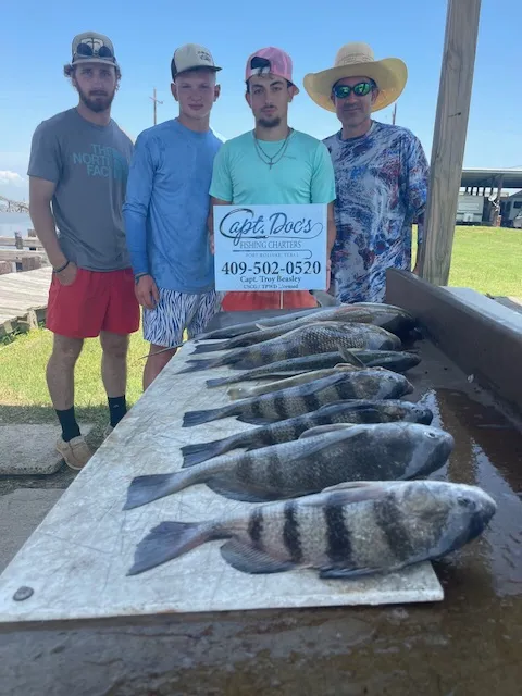 Two big fish caught in Port Bolivar during fishing tour