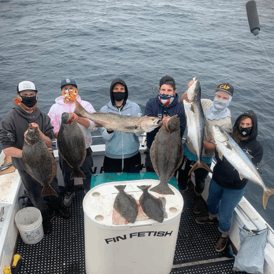 Six people fishing in California