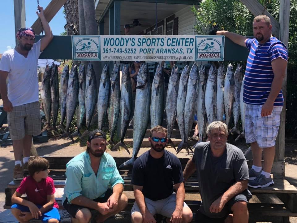 Five huge fish caught during a fishing tour in TX