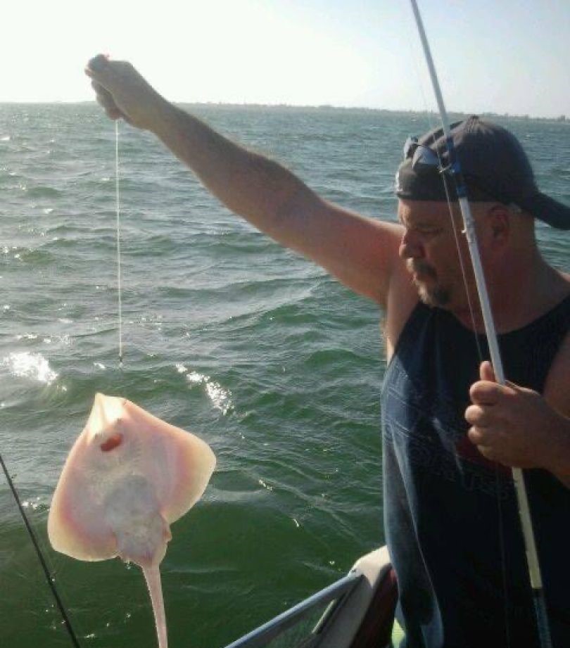 Angler fishing at Bradenton Beach