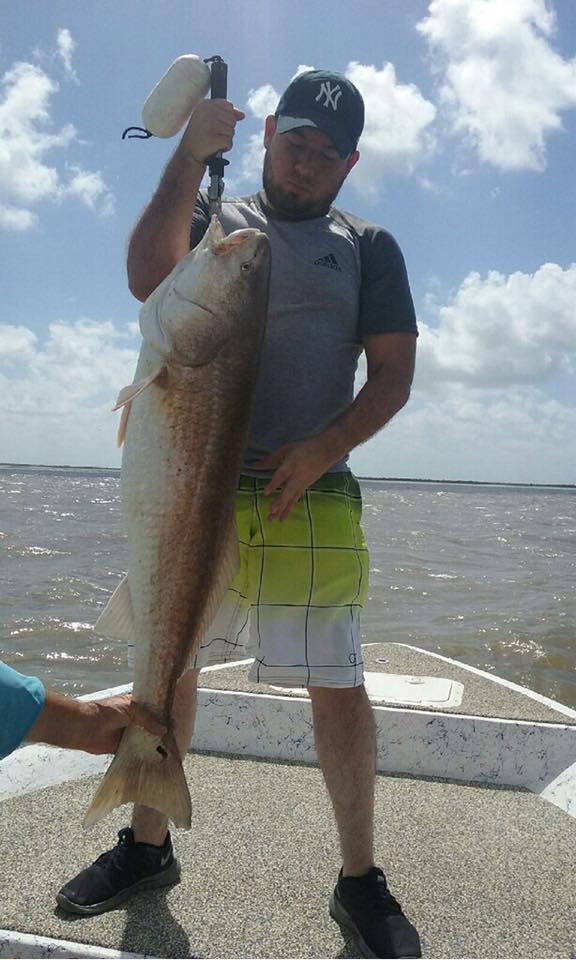 One person fishing in Galveston