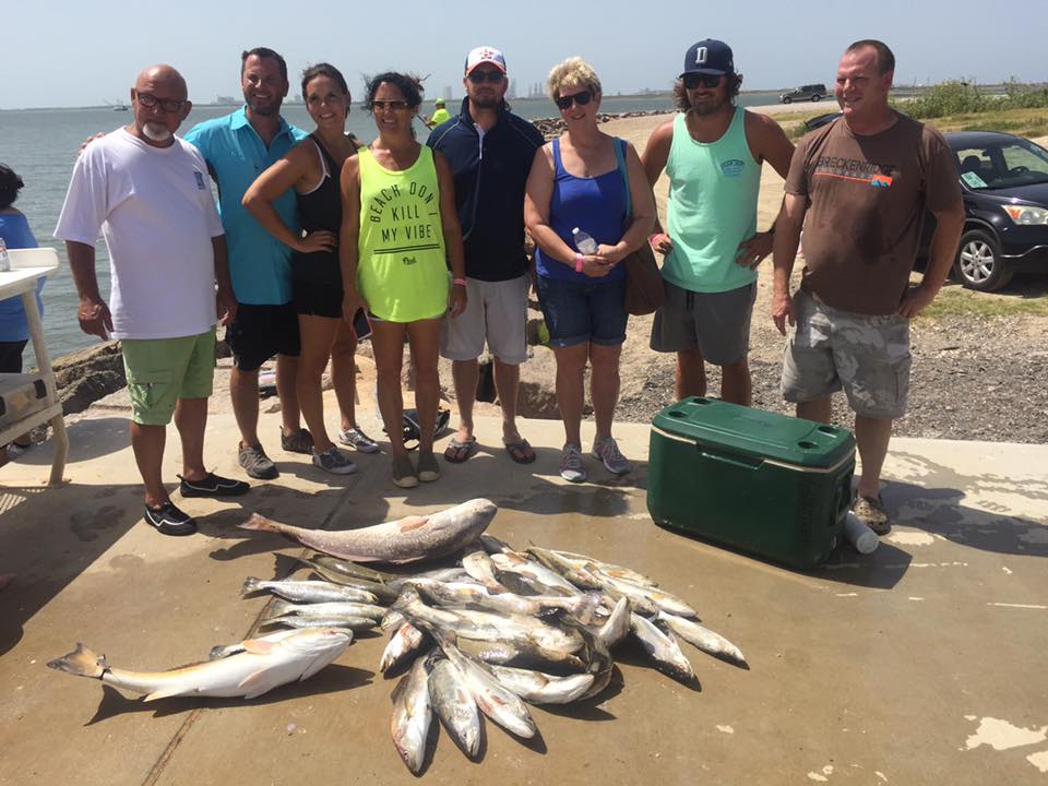 One big fish caught by group of 8 people in Galveston