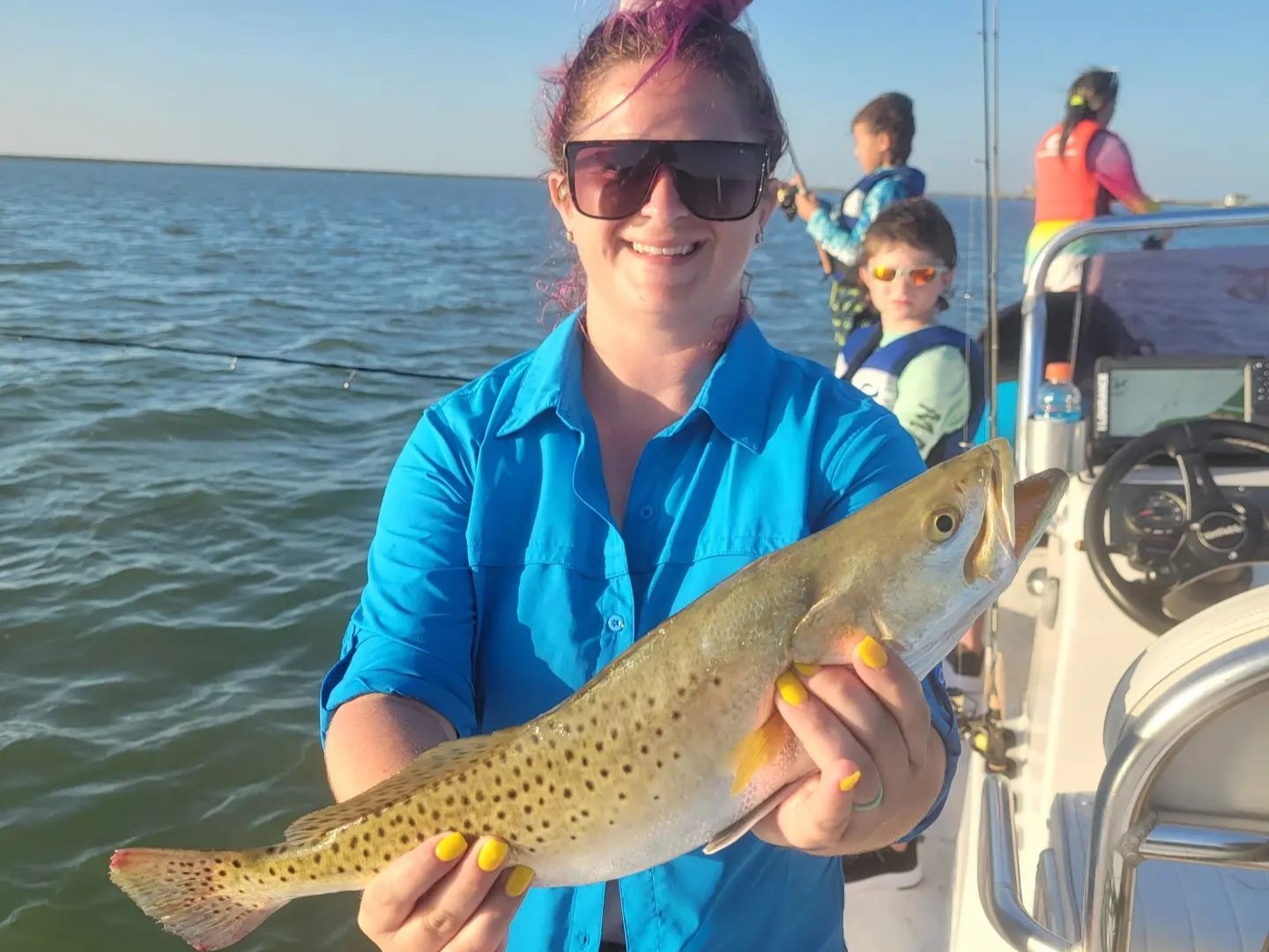 Spotted Weakfish caught at Aransas Pass fishing location