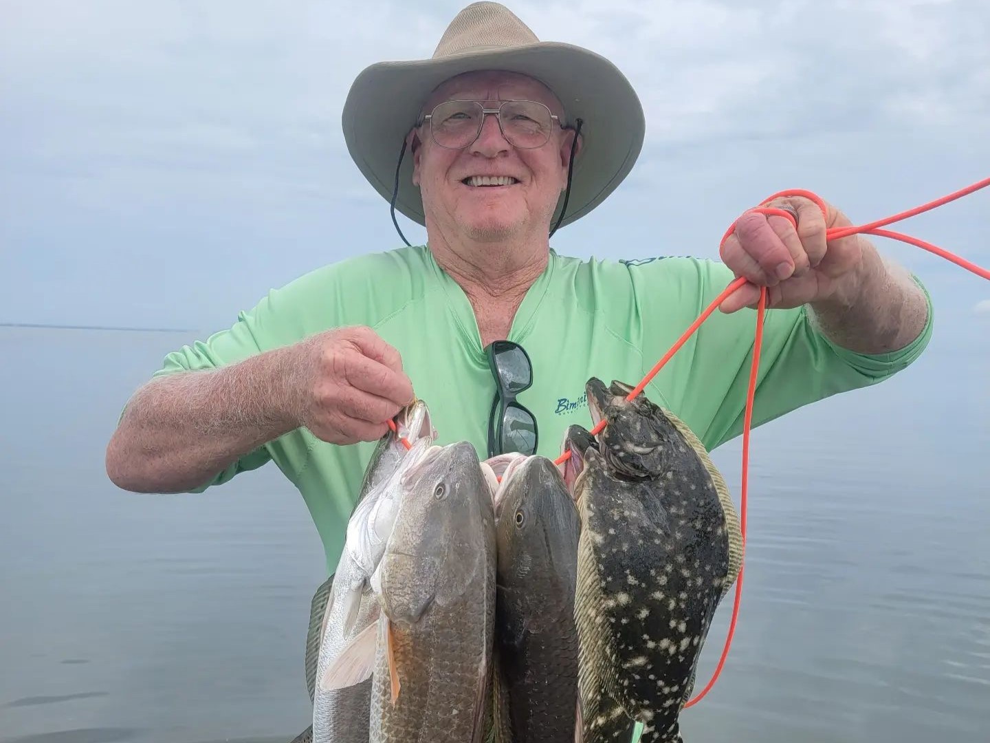 Two summer flounder caught during fishing in Aransas Pass