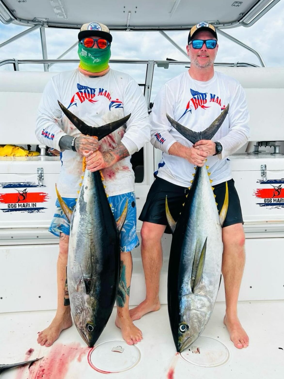 35' sportfishing boat offshore Playa Herradura targeting marlin sailfish tuna Costa Rica