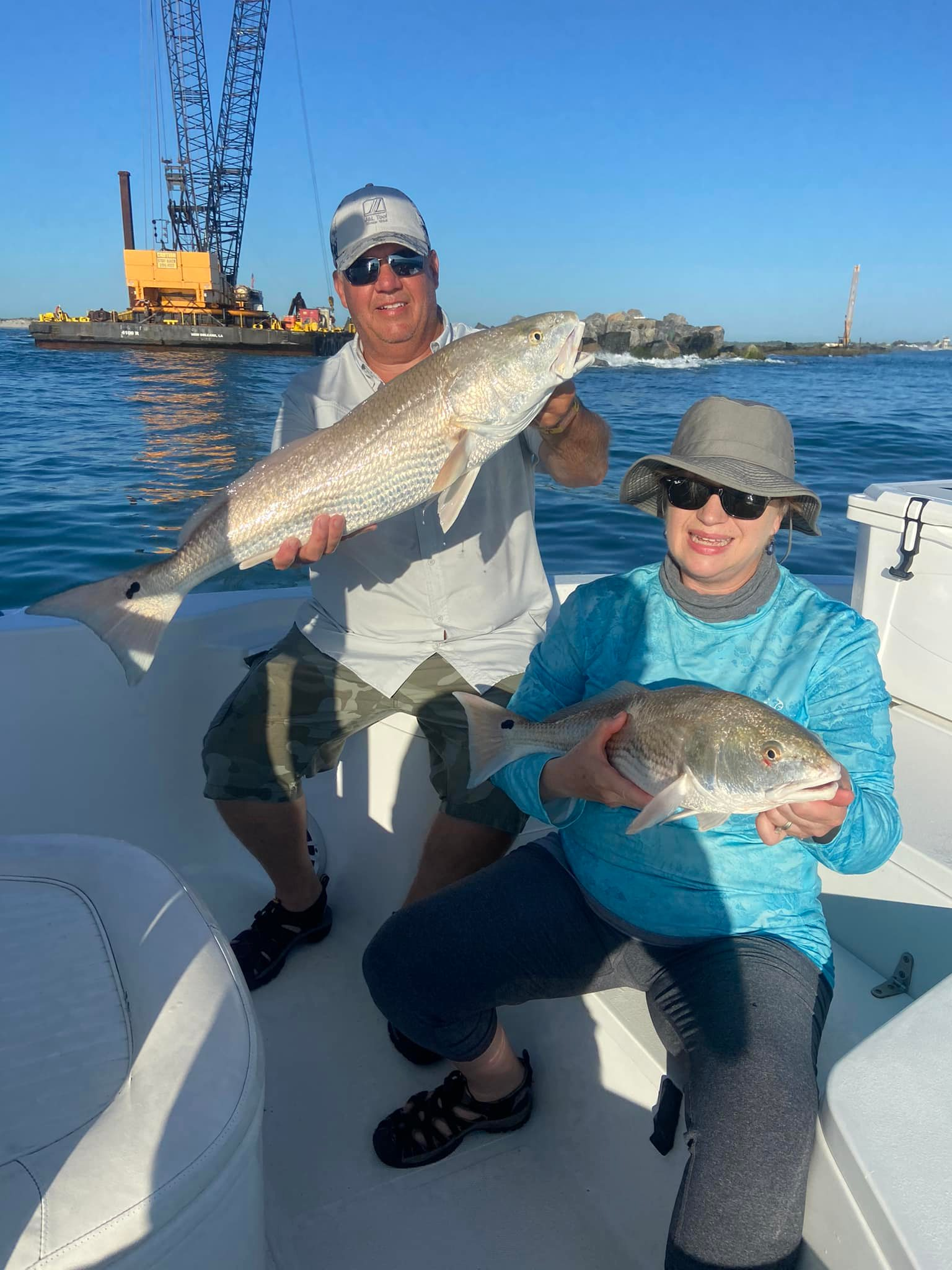 Two anglers fishing at Port Orange