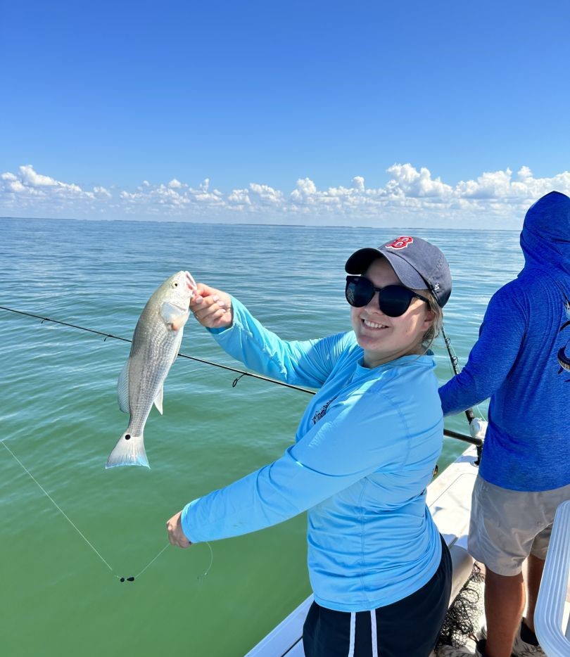 Angler holding a fishing rod in Goodland