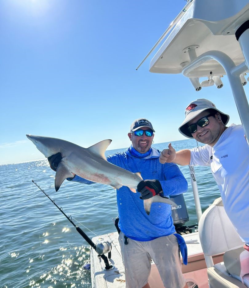 Sandbar shark caught by two people in Goodland