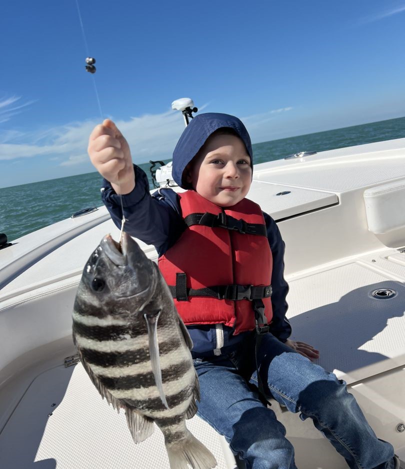 Photograph of a 19-inch Sheepshead caught while fishing in FL.
