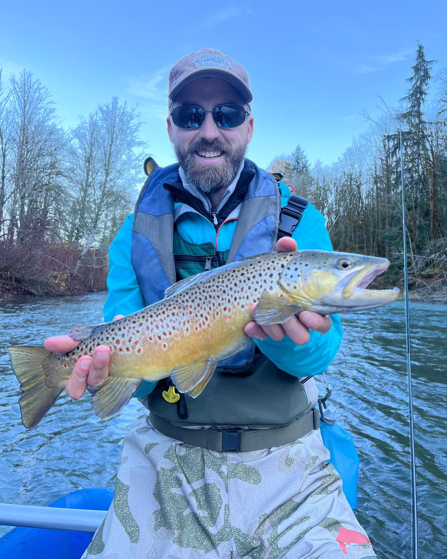 Catch of the day: a 21-inch sea trout from Lake Cowichan