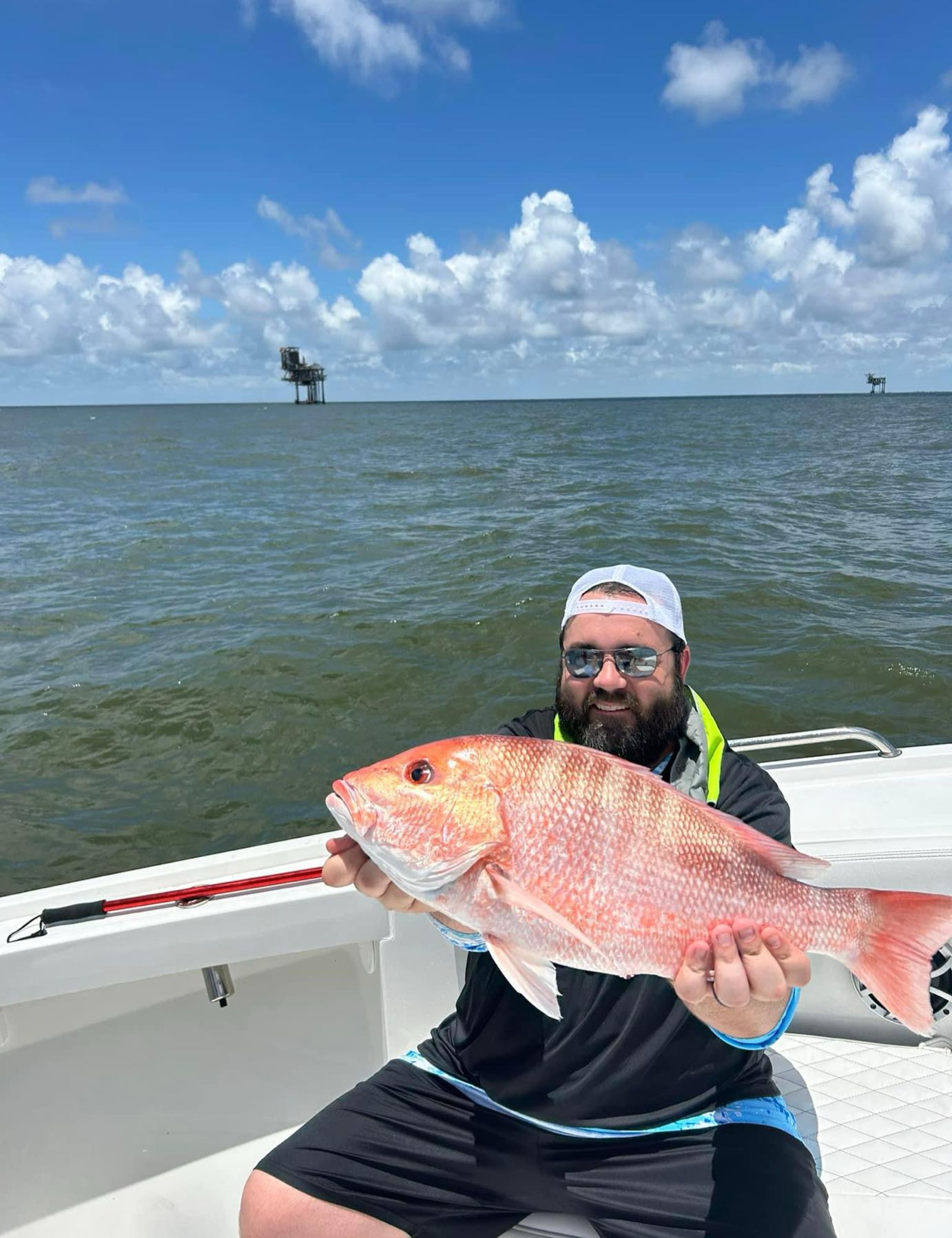 A lone fisherman casts his line in TX