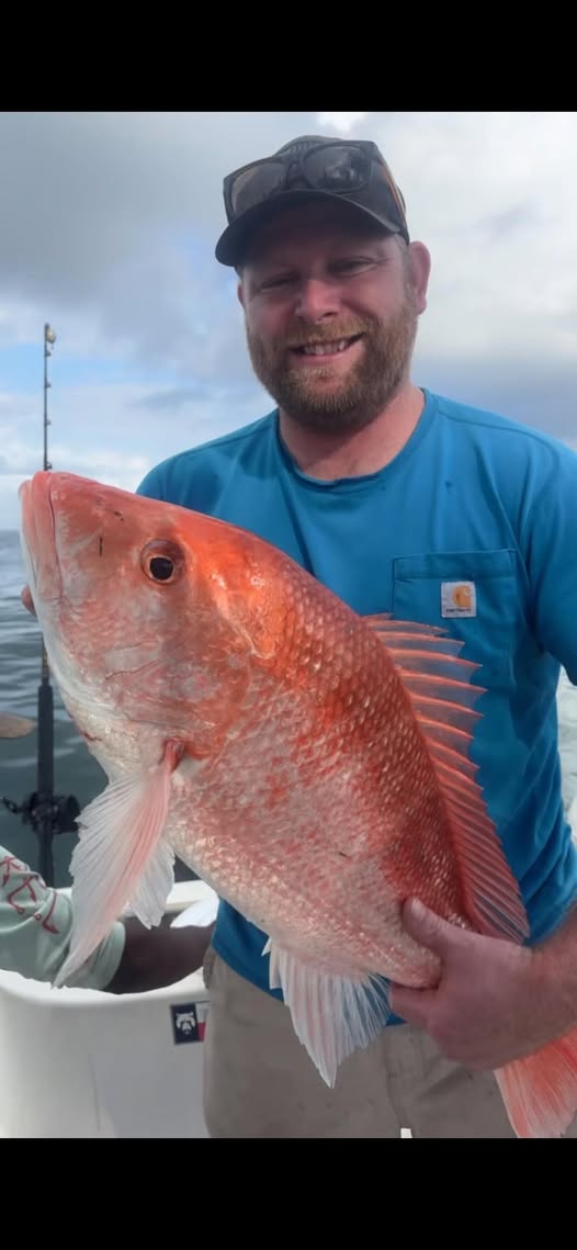 Red snapper caught while fishing in Corpus Christi TX