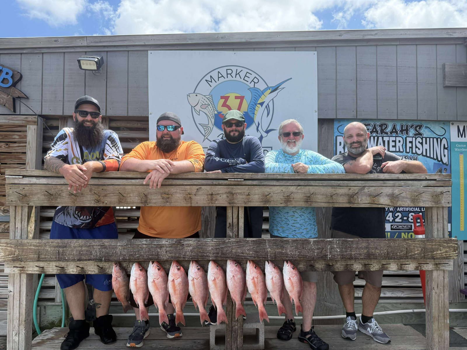 Six scup fish caught during a fishing trip in TX