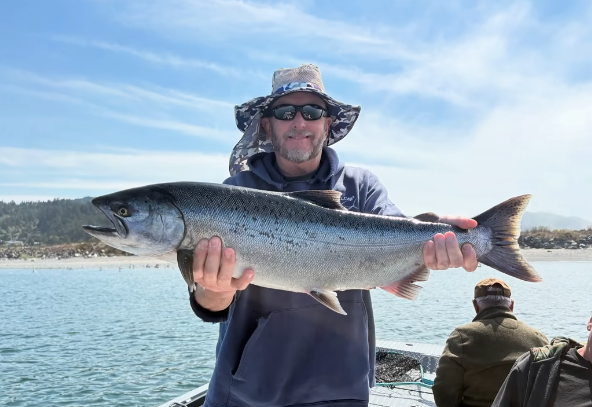 Chinook salmon caught fishing in Grants Pass Oregon