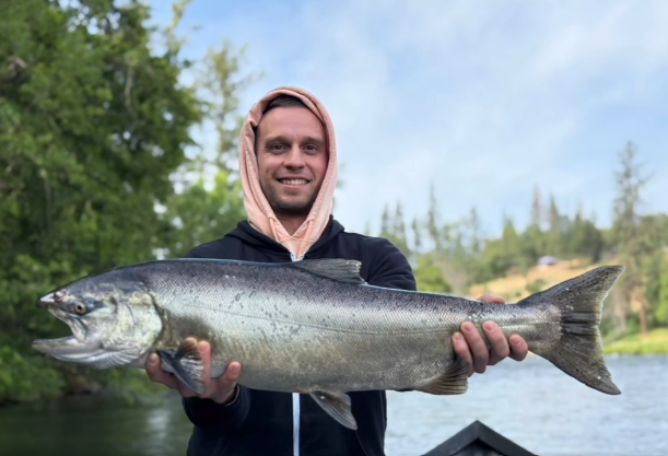 Chinook salmon catch from fishing trip in Grants Pass Oregon