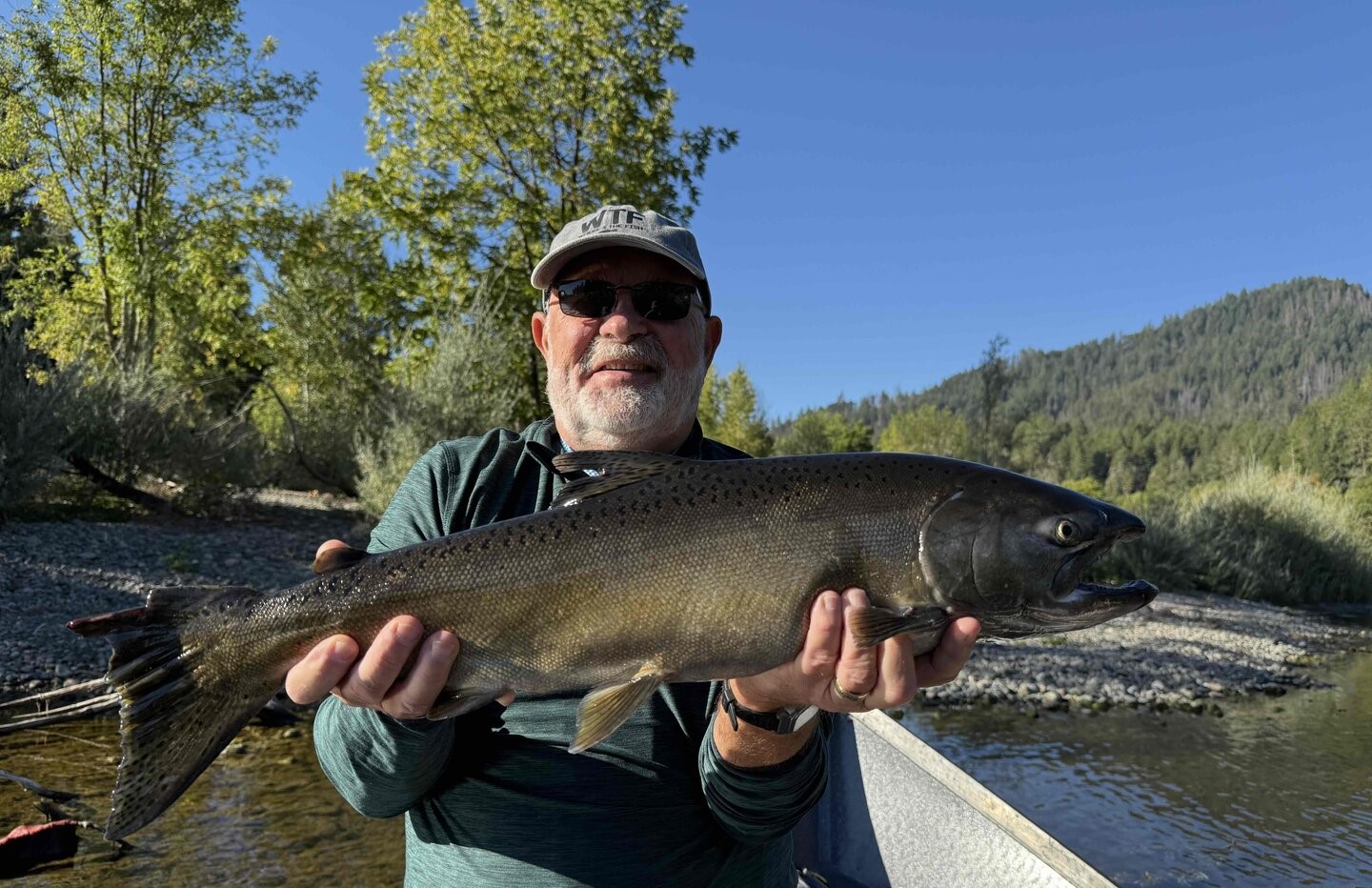 Chinook salmon caught while fishing in Grants Pass Oregon