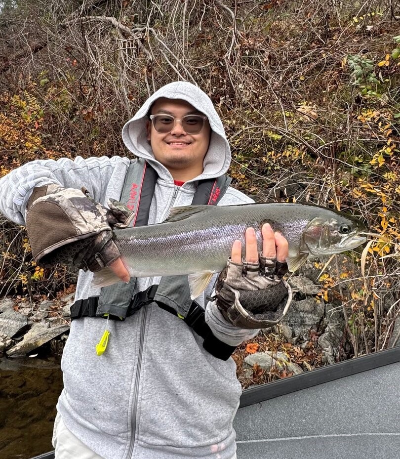 Rainbow trout catch from fishing trip in Grants Pass Oregon