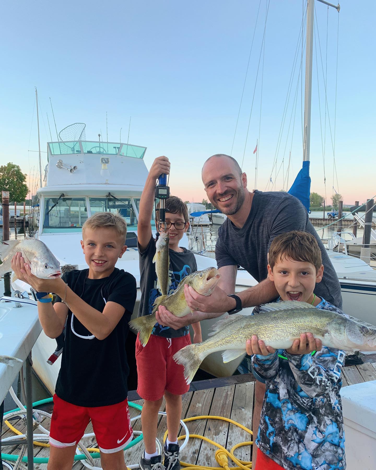 3 huge walleye caught fishing in MI