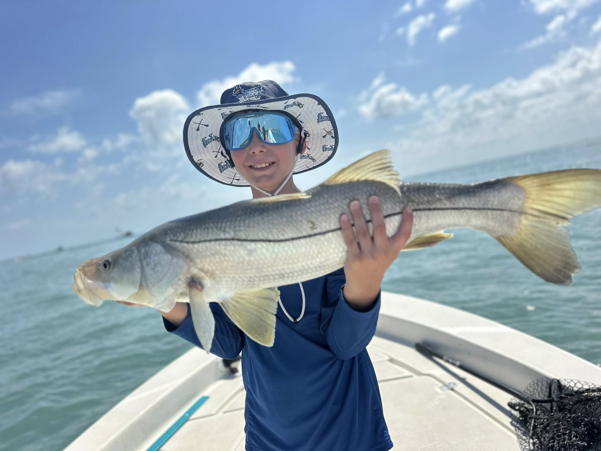 A single fisherman on Merritt Island enjoying a great day of fishing