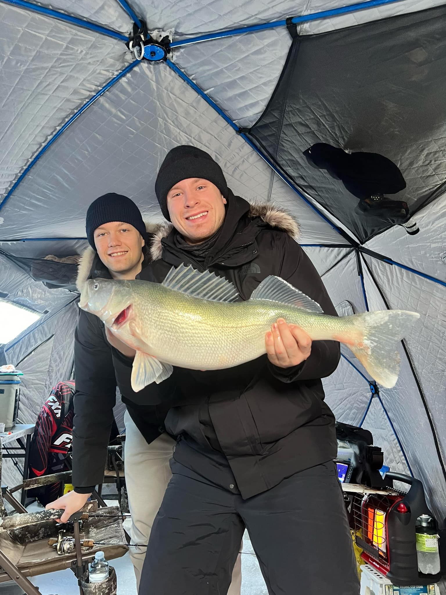 Two anglers fishing in Manitoba