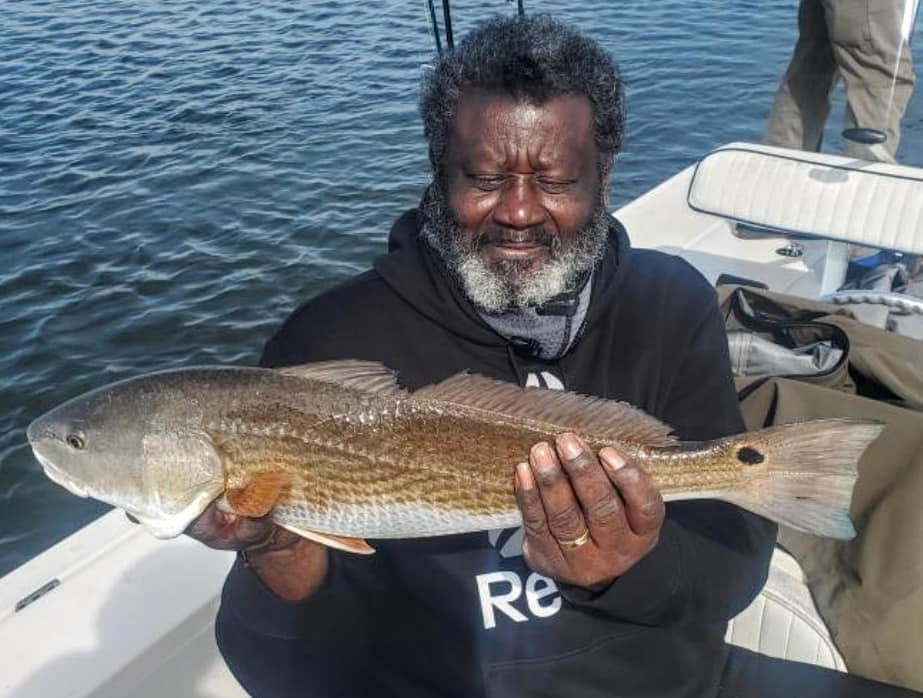 Redfish caught during fishing trip at Midway