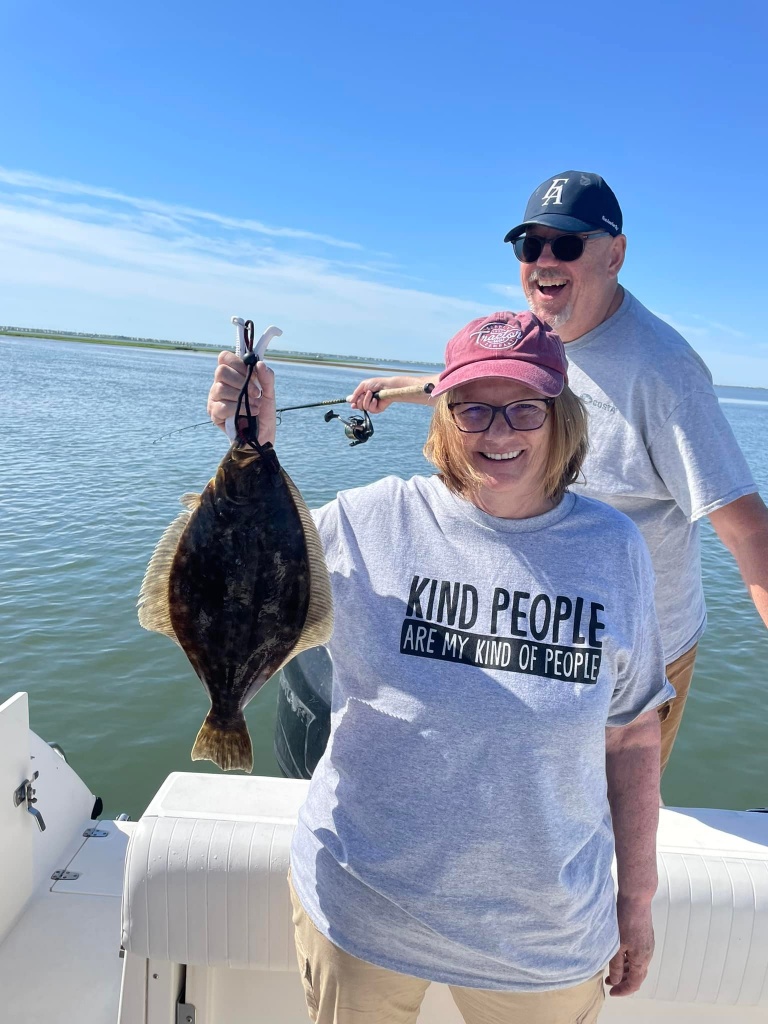 A single summer flounder fish caught in Avalon
