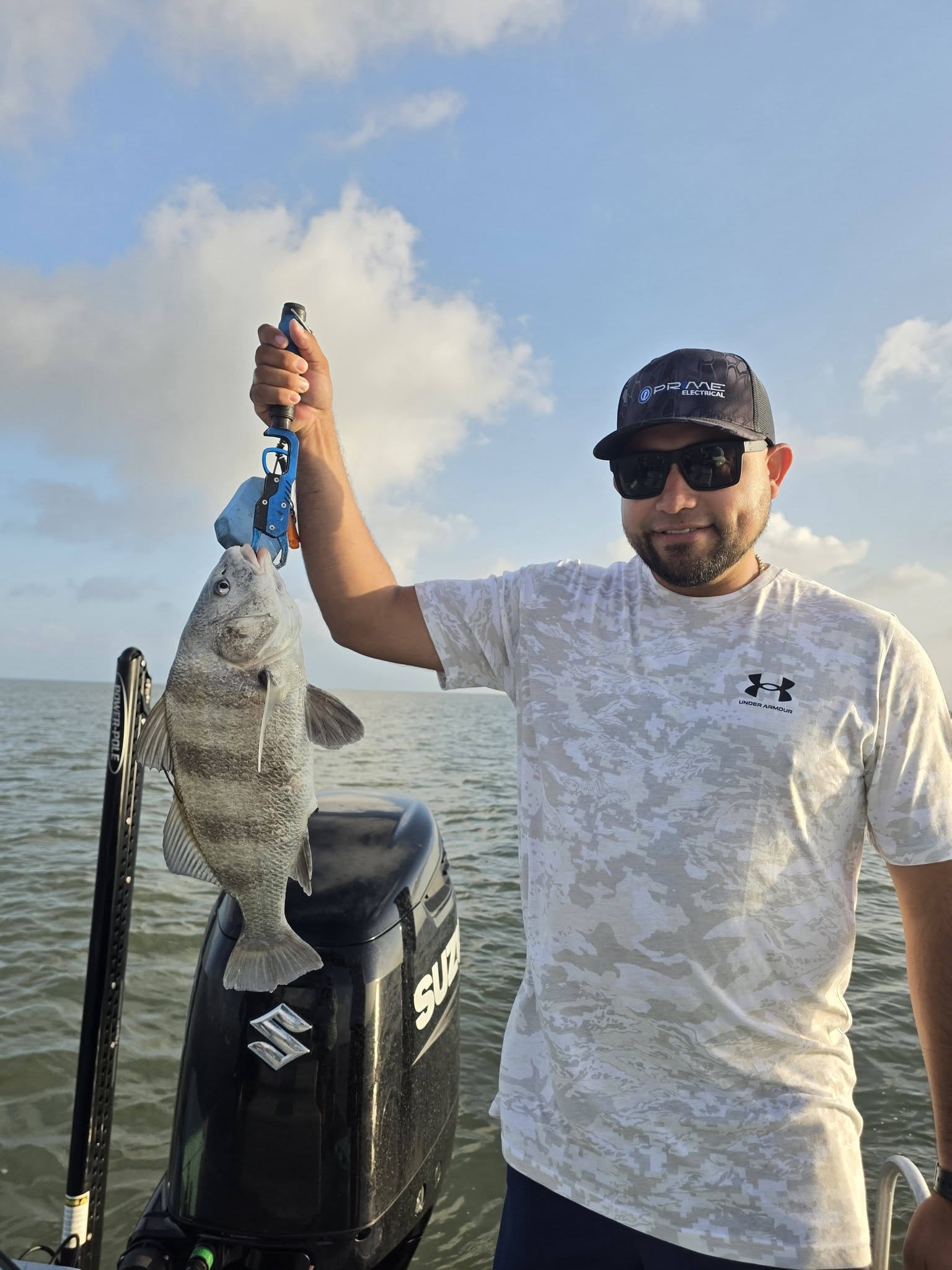 Black drum fish caught on fishing trip in Texas City TX