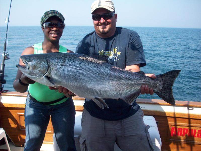 Chinook salmon, 32 inches, caught while fishing in St. Catharines