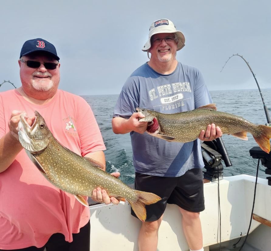 Two Brook Trout fish caught in Carthage