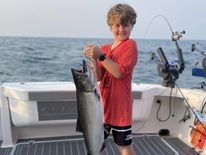 One angler fishing in Port Washington