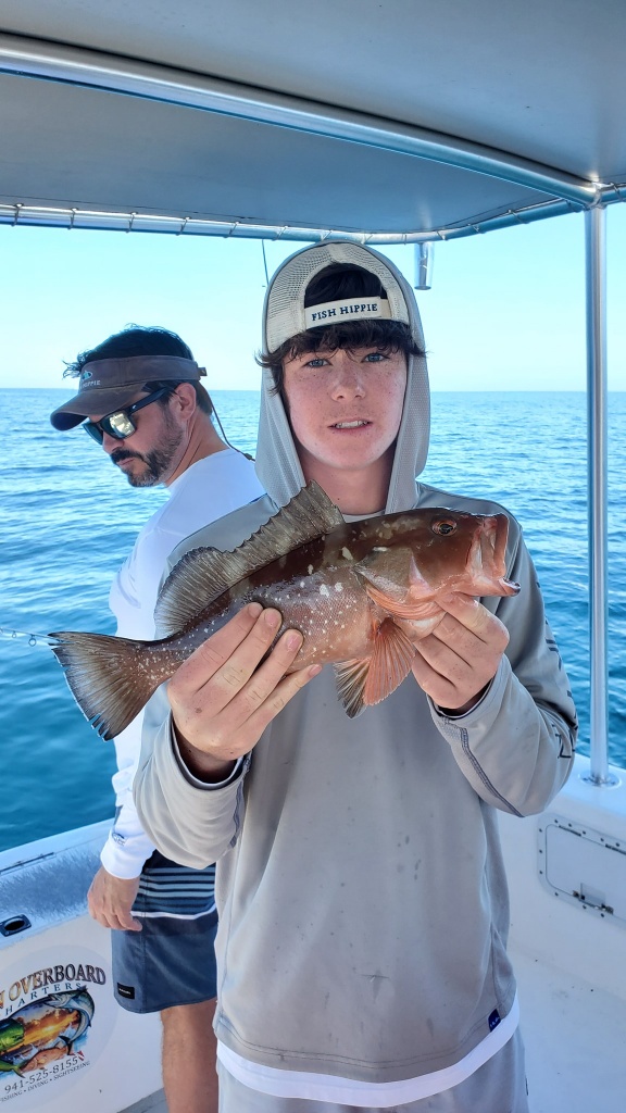 A red grouper fish caught in FL